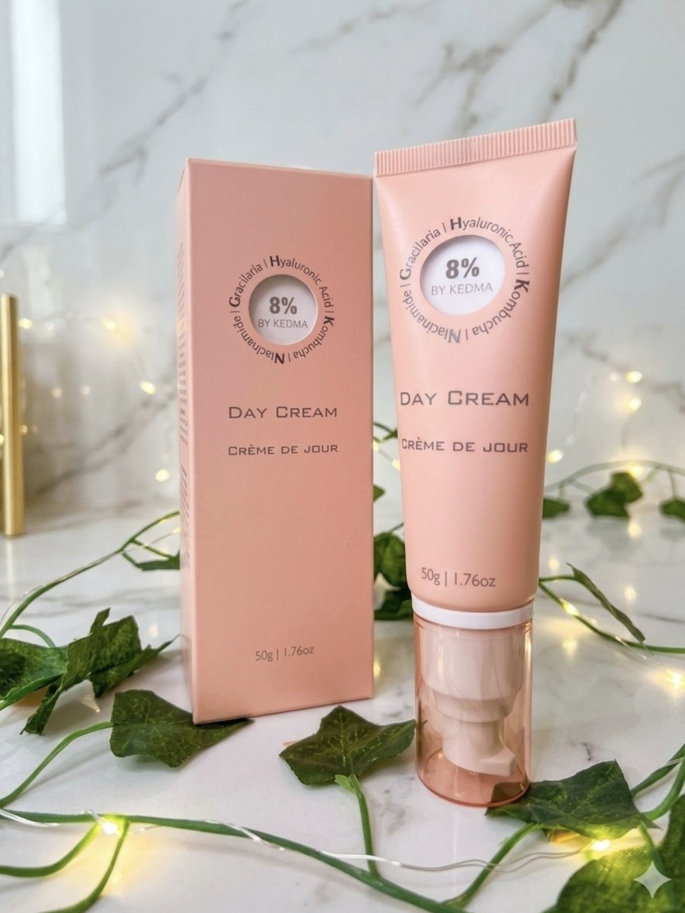 8% By KEDMA Hydrating Day Cream - Hyaluronic Acid & Niacinamide 50g NIB